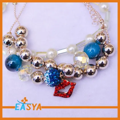 Multi Strands Fantasy Plastic Beads Bracelet