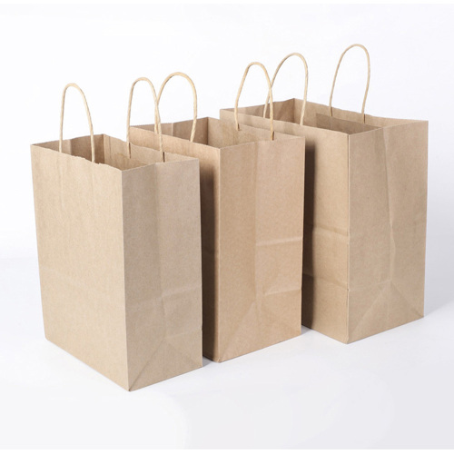 Disposable Plain Brown Kraft Grocery Paper Bag