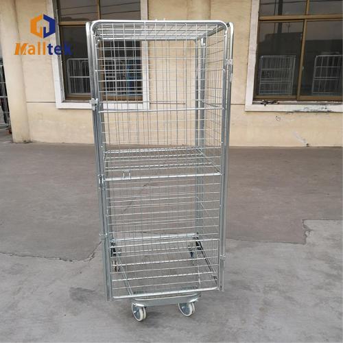 Metal Platform Trolley Logistics Industrial Warehouse Folding Roll Trolley Factory