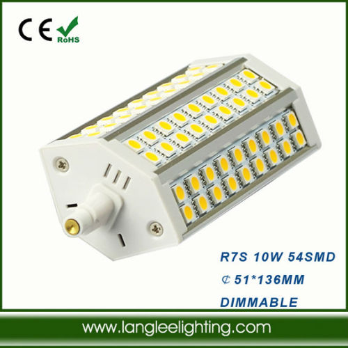 Dimmalbe R7S led bulb 10W 136mm