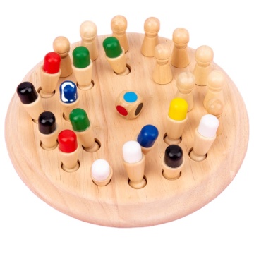 Interactive Wooden Educational Toy: Enhancing Color, Cognitive, and Memory Skills through Matchstick Chess Games