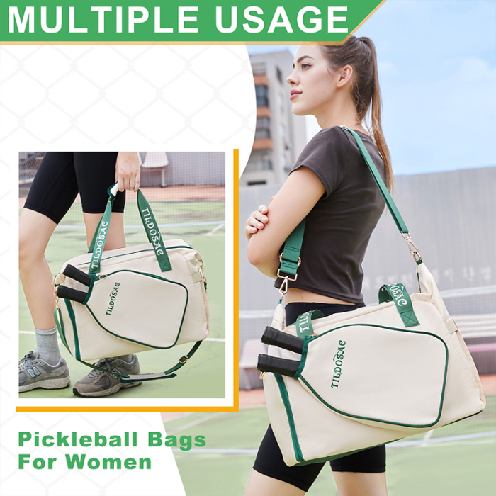 Portable Pickleball Tote Bag with Insulated Pockets