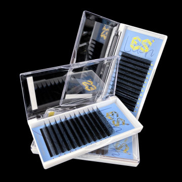 W 0.07 C D Cashmere False Mix Natural Black Curl Individual Eyelashes