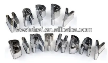 stainless steel alphabet mould for Biscuit cookie letter mould