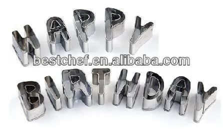 stainless steel alphabet mould for Biscuit cookie letter mould