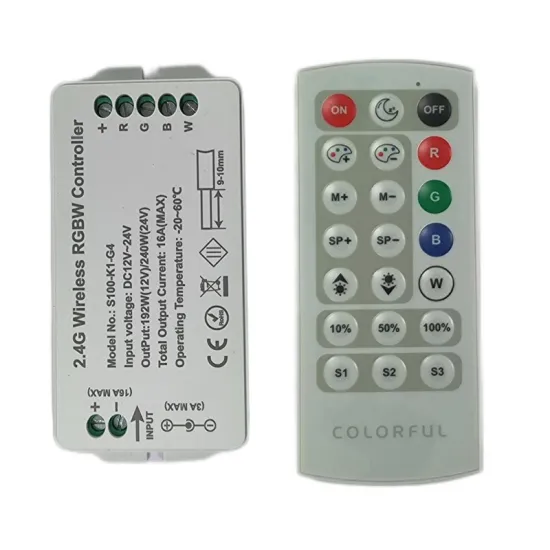 12-24V RF Dimmer Kit: Wireless LED Controller with RGBW Remote