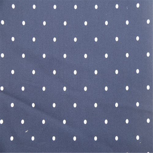 White Dot Cotton With Navy Blue Background