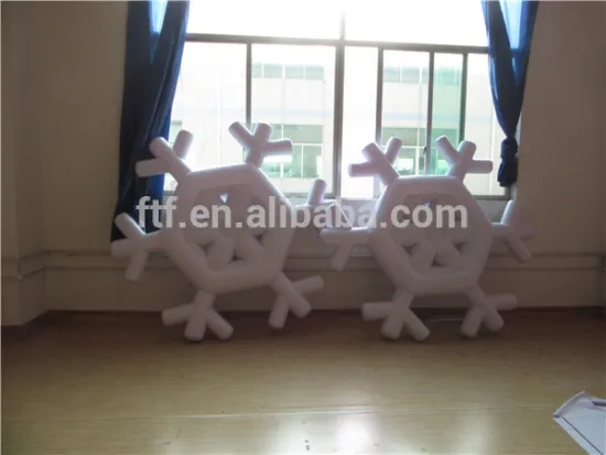 Inflatable snowflake for decoration