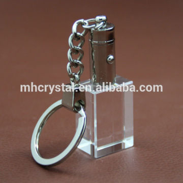 Led glass crystal keychain blank MH-YS0459