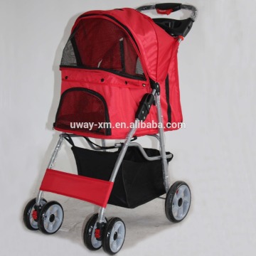 Large storage basket design red color dog trolley