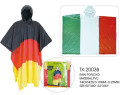 Tyskland flagga pvc regn poncho