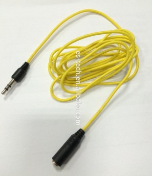 Earphone cable assemblies, male to male aux cable