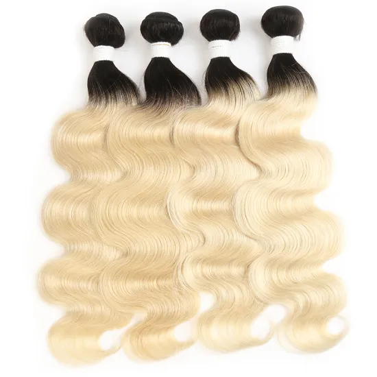 X-TRESS 613 Bundles With Frontal Brazilian Straight Blonde Lace Frontal With Bundles Remy Human Hair Weave 3 Bundles