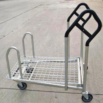 Heavy duty warehouse metal mesh furniture trolley