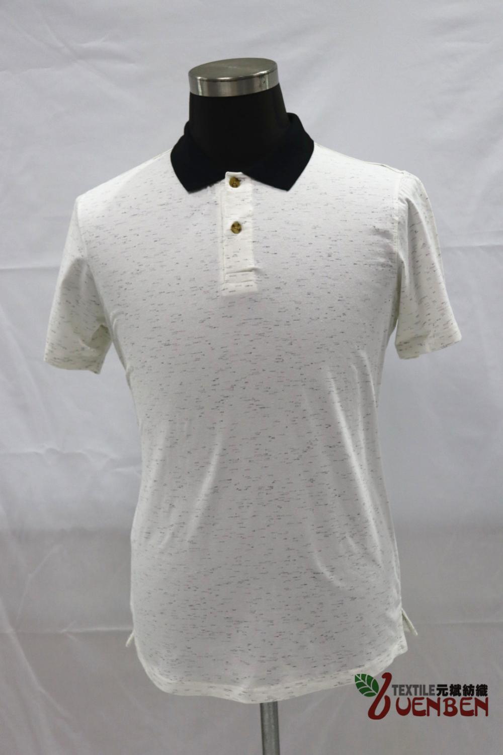 Men's Polo Melange Slub Jersey Short Sleeve