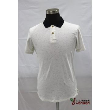 Men's Polo Melange Slub Jersey Short Sleeve