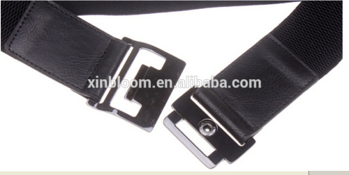 fashion new all-match ladies and women shiny metal buckle with real horsehair wide waist belt for dress and long coat