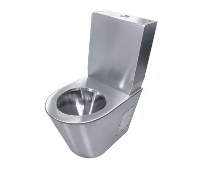 Gold Stainless Steel Elongated Oval Toilet