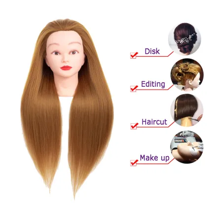 Synthetic Mannequin Training Head  For Hairdresser Hair Cut Training Head