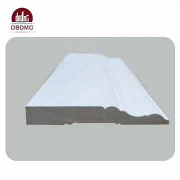 Durable white primered mdf baseboard moulding cornice moulding for commercial decoration