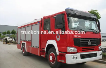 China truck HOWO water fire truck with fire fighting cannon