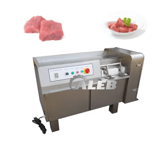 Stainless Steel Frozen Meat Cutting Machine for 10mm Chicken Cubes and Bamboo Slicing