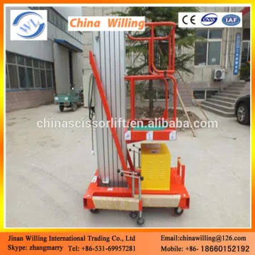 Telescopic 6m hydraulic aluninum man lift