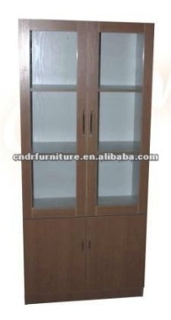 wood bookcase with cabinet