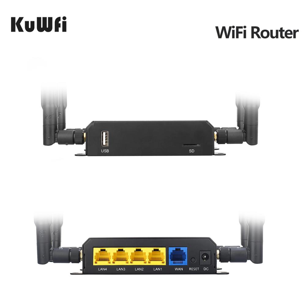 KuWfi Original 300Mbps Wireless Router CAT6 4G LTE CPE Uklocked FDD/TDD SIM Card Router With 4G Modem Up to 32Wifi Users