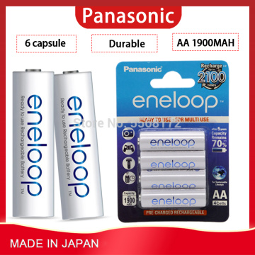 6pcs 1900mAh nickel metal hydride panasonic original 1.2v battery, used for camera toy game rechargeable battery