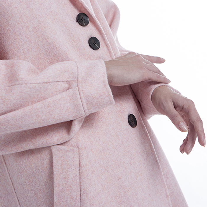 New styles pink cashmere winter coat