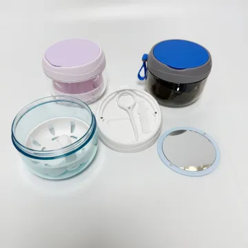 Denture Case, Leak Proof Denture Bath Cup for Travel, Denture Container Cups for Soaking Full & Partial Dentures