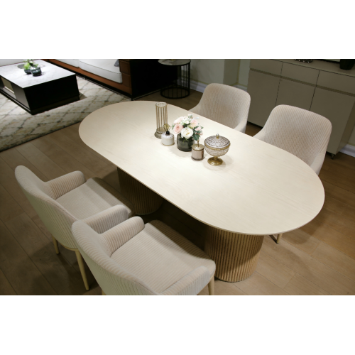 Овальный обеденный стол с хранением - многофункциональный стол