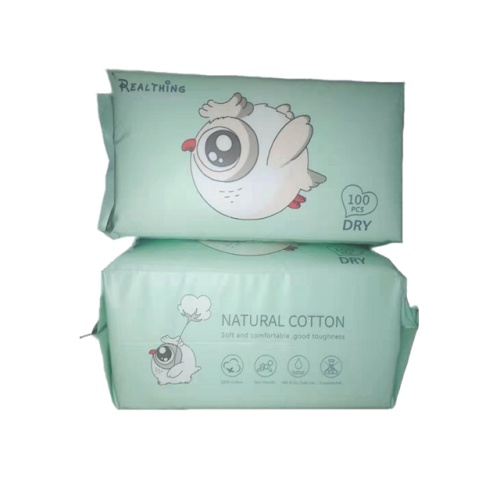 100% Cotton Biodegradable Organic Baby Dry Wipes