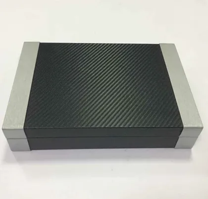 Carbon Fiber Leather Gifts Case For Cufflink Pen