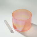 Q're Light Transparent Orange Crystal Singing Bowl