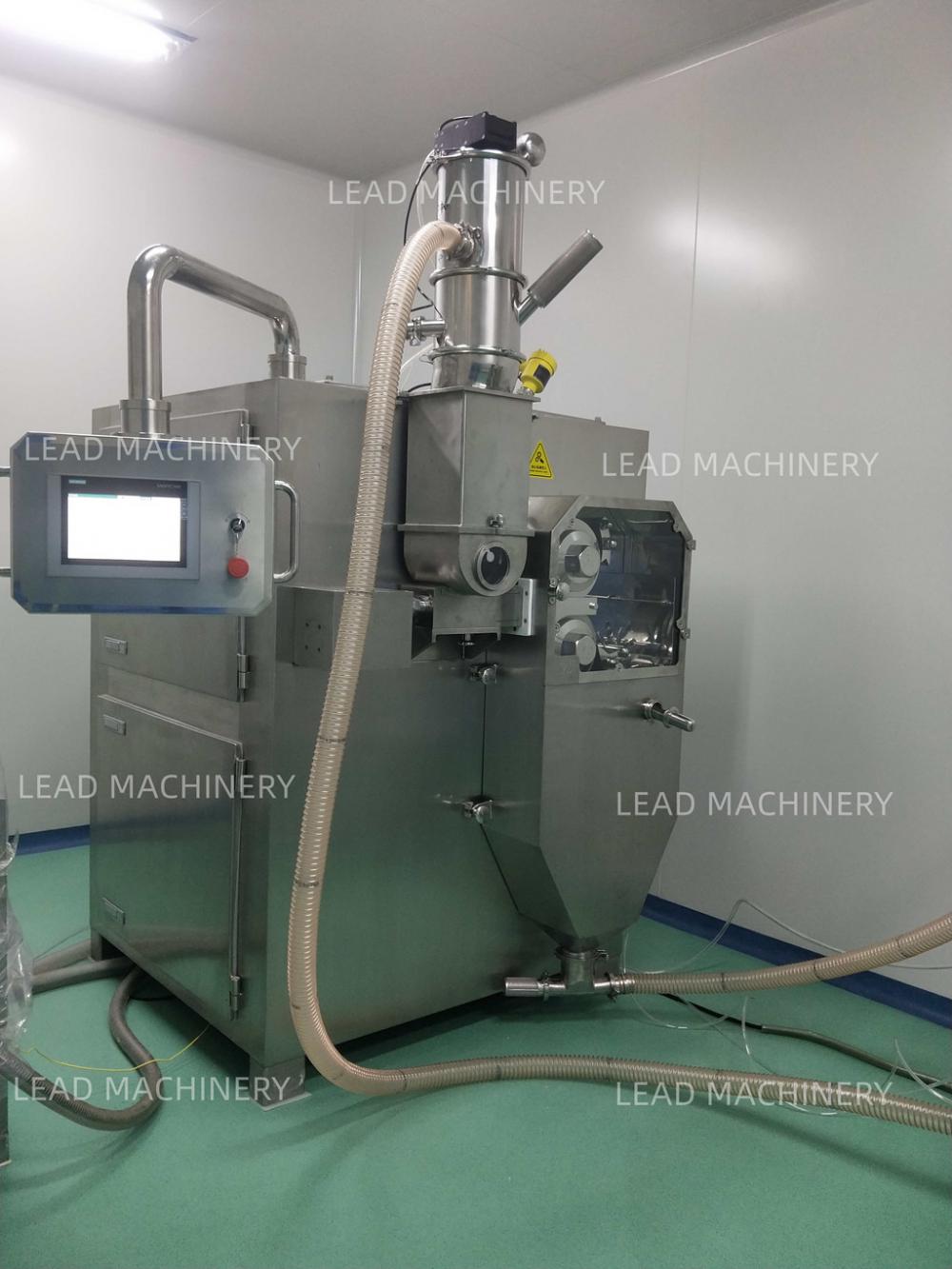 Dry granulation roller compactor for pharmaceutical powder