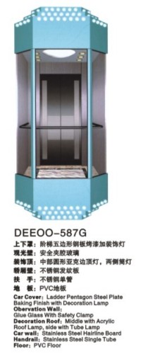 Machine Roomless Glass Elevator Deeoo-587g