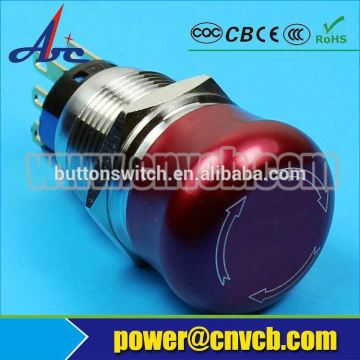 K 2219 22mm CE ROHS 1NO1NC or 2NO2NC RED new style waterproof emergency stop push button switch