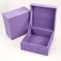 Caja de regalo de joyas de cuero de chapa de lujo