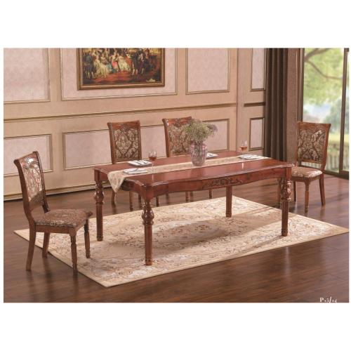  Classical Dining Table Brown Color Antique Carved Wooden Dining Table Supplier