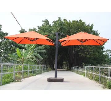 Outdoor Double Canopy Patio Umbrella for Beach and Garden