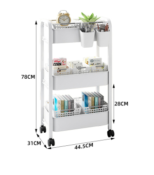 Wholesale 3 Layers Folding Metal Rolling Cart