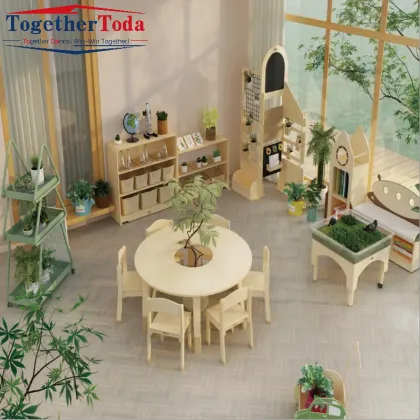 Solid Wood Kindergarten Tables and Chairs