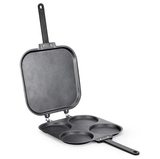 Double Side Grill Fry Pan for Sandwiches and Steaks - Outdoor Kitchen Supplies
