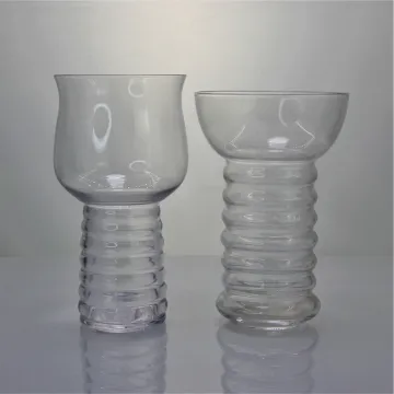 Personalized Corrugated Transparent Crystal Beer Glass