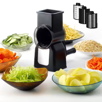 Stainless Steel 3-in-1 Manual MultiFunction Cheese Grater & Vegetable Shredder