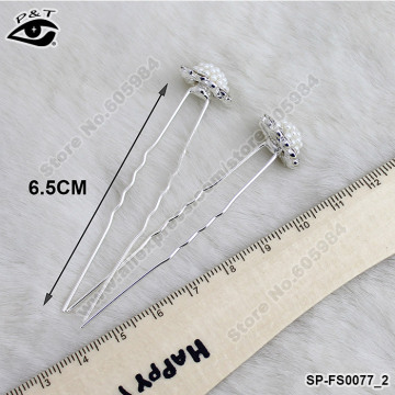 Wedding hair pins bridal hair pins pearl hairpins crystal hair spin pin