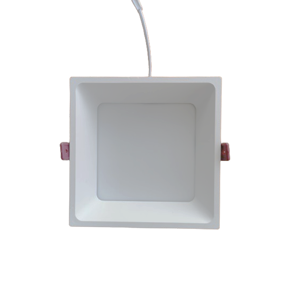 LED Recessed Aluminum square Anti-glare Downlight 18w front