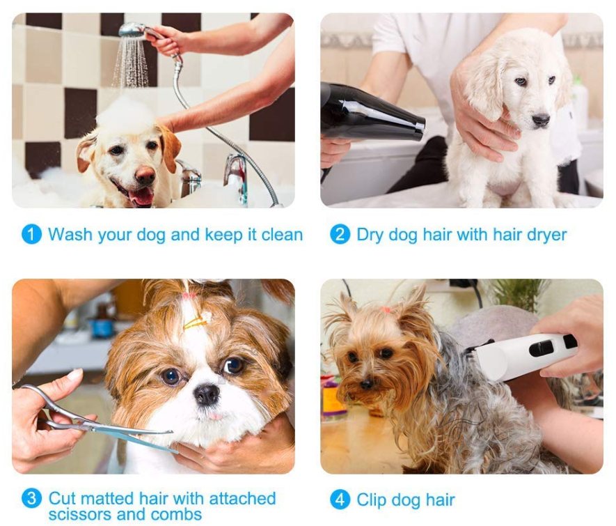 USB Rechargeable Cordless Pet Grooming Set